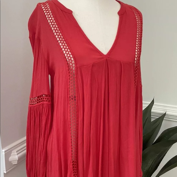 FREE PEOPLE Long Sleeve Tunic Top Sz Small - Picture 3 of 7